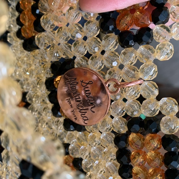 Susan Alexandra Leopard Heart Beaded Crossbody Shoulder Bag Purse - Picture 13 of 15